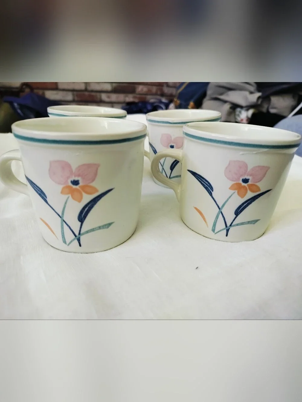 Vintage Studio Nova Primavera Floral Mugs Set of 4 MT003 Japan Floral CoffeeCups